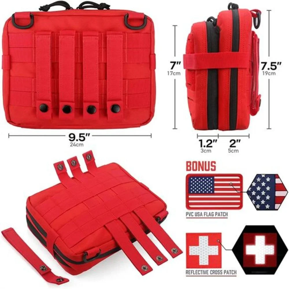 Molle Admin Pouch of Laser Cut, Military Medical EMT Organizer with Map Pocket